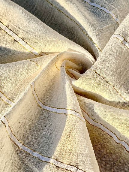 GOLD STRIPES ON COTTON