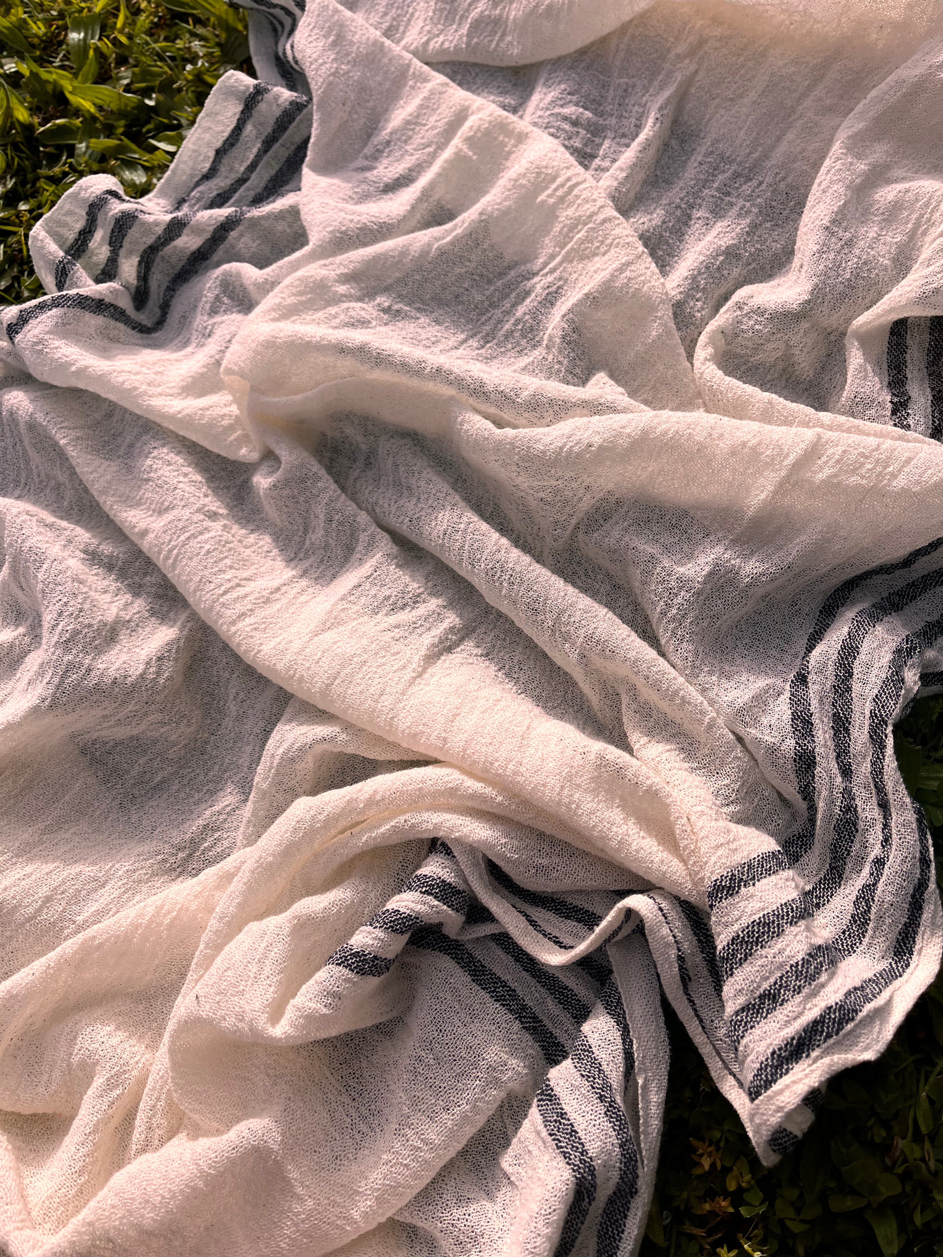 Organic Cotton Semi sheer Handwoven Fabrics.