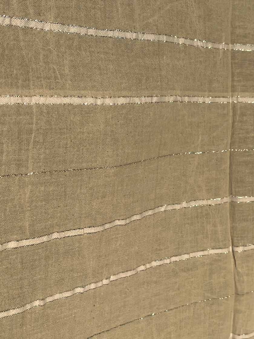 SILVER STRIPES ON COTTON