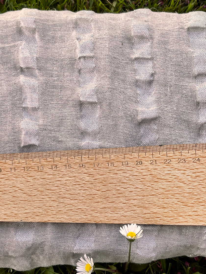 Linen Silk Blend Striped Fabric.