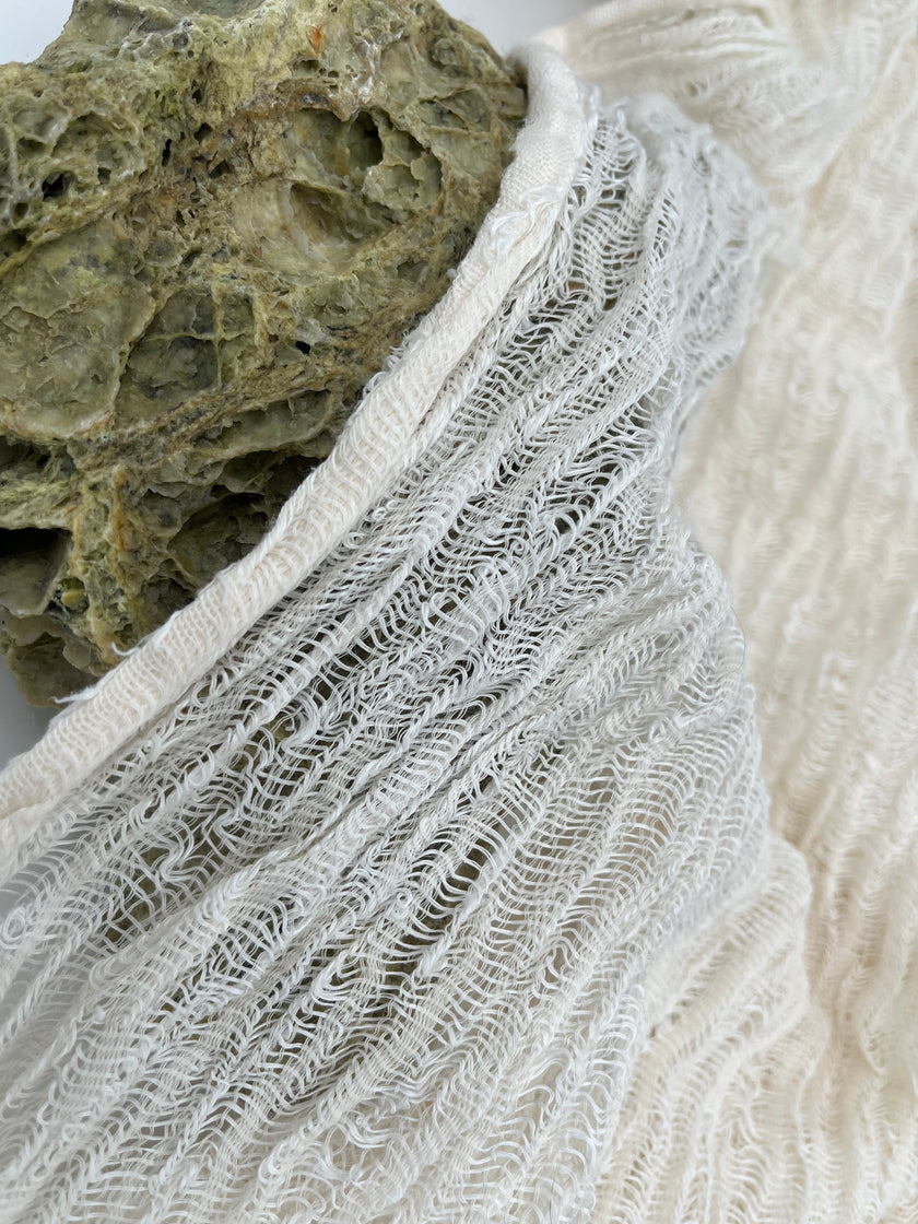 Ivory White Textured Linen Fabric By The Yard Natural Fabrics.