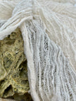 Ivory White Textured Linen Fabric By The Yard Natural Fabrics.