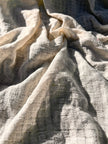 Check Weave Sheer Neutral Cotton Fabric