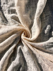 Check Weave Sheer Neutral Cotton Fabric