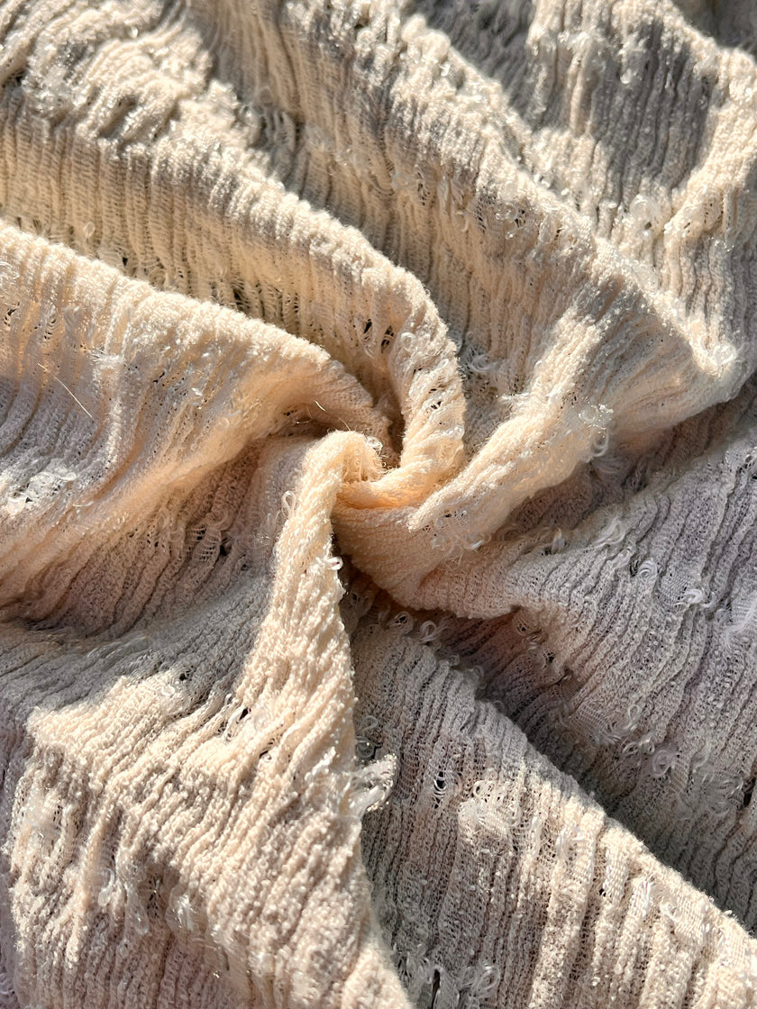 Textured Cotton Stretchy Crinkle Fabric.