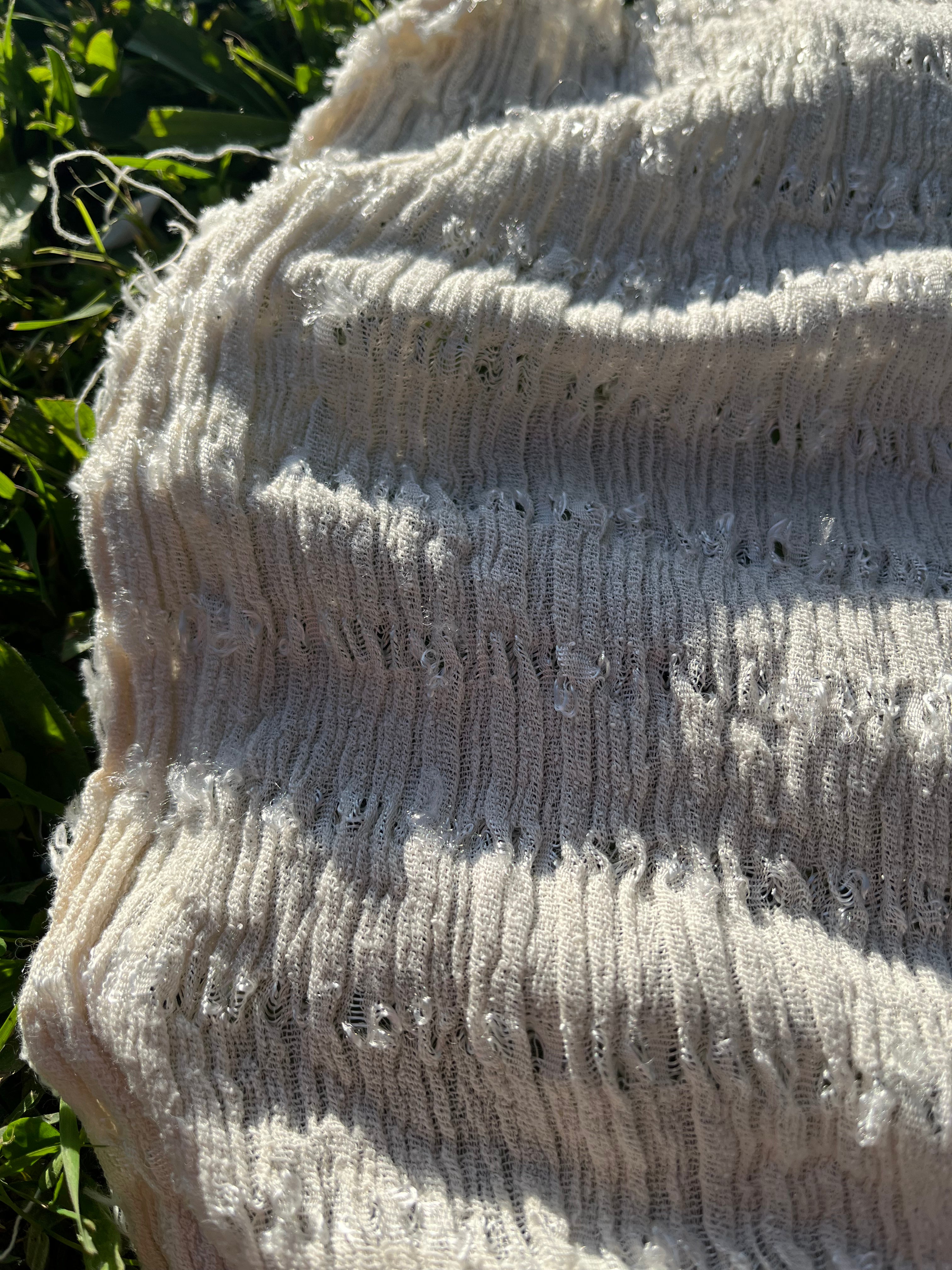 Textured Cotton Stretchy Crinkle Fabric.