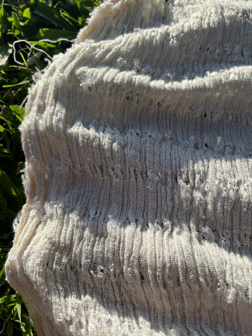 Textured Cotton Stretchy Crinkle Fabric.