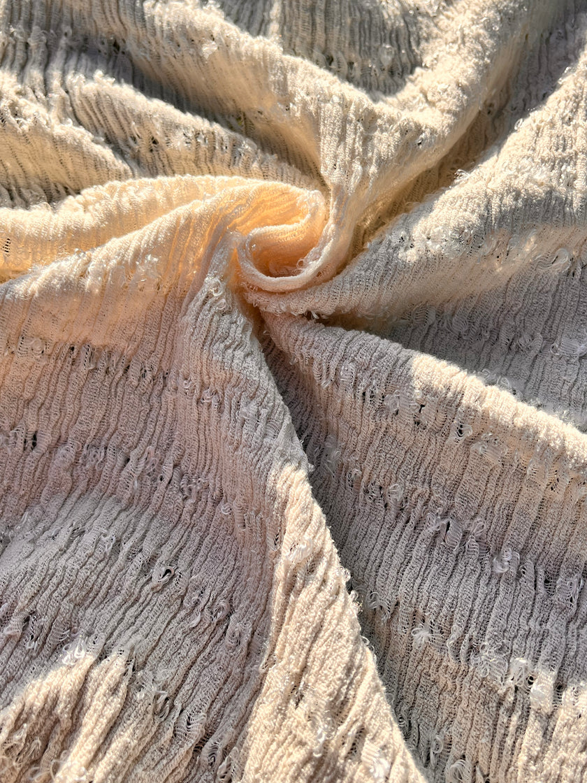 Textured Cotton Stretchy Crinkle Fabric.