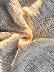 Neutral Textured Cotton Stretchy Crinkle Fabric.