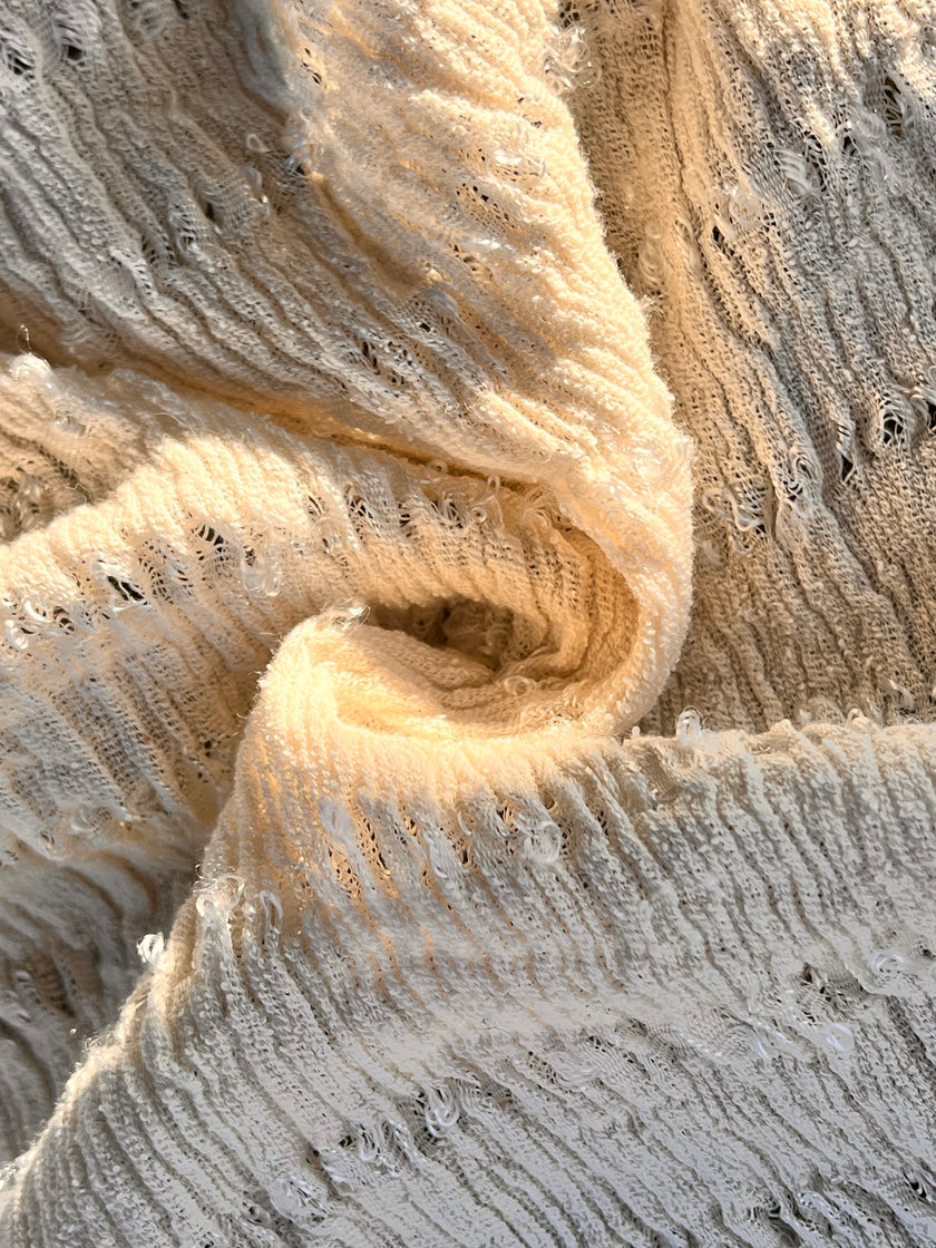 Textured Cotton Stretchy Crinkle Fabric.