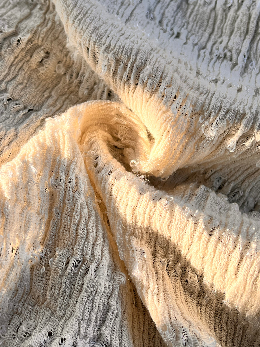 Textured Cotton Stretchy Crinkle Fabric.