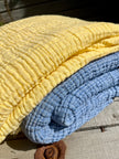 Tissu mousseline par cour - Tissu mousseline biologique - Mousseline de coton pour bébé - Tissu gaze 4 couches par mètre, 180 CM DE LARGEUR. Couverture nouveau-né.