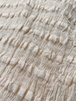 Neutral Textured Cotton Stretchy Crinkle Fabric.
