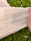 Undyed Textured Cotton Crinkle Fabric Gauze, Sheer & Stretchy.