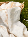 Striped and Textured Silk Linen Fabrics Crinkle