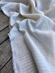 Check Weave Sheer Neutral Organic Cotton Fabric By The Meter.