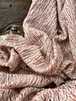 Brown Linen Fabric By The Yard Textured Handloom Semi-Sheer Natural Fabrics..
