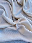 Check Weave Sheer Neutral Organic Cotton Fabric By The Meter.