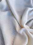Check Weave Sheer Neutral Organic Cotton Fabric By The Meter.