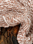 Brown Linen Fabric By The Yard Textured Handloom Semi-Sheer Natural Fabrics..