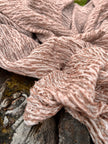 Brown Linen Fabric By The Yard Textured Handloom Semi-Sheer Natural Fabrics..