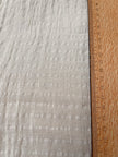 White Pin Striped Neutral Organic Cotton Fabric By The Meter.