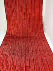 Red Black Silk Fabric, Moire Silk Fabric, Silk By The Yard. Watermark Pattern.