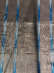 Rembourrage luxueux en soie à rayures vertes Ikat pour tête de lit ottoman, tissus d'intérieur pour textiles de maison : housses d'oreiller, motifs inspirés du kimono, motifs en filigrane.