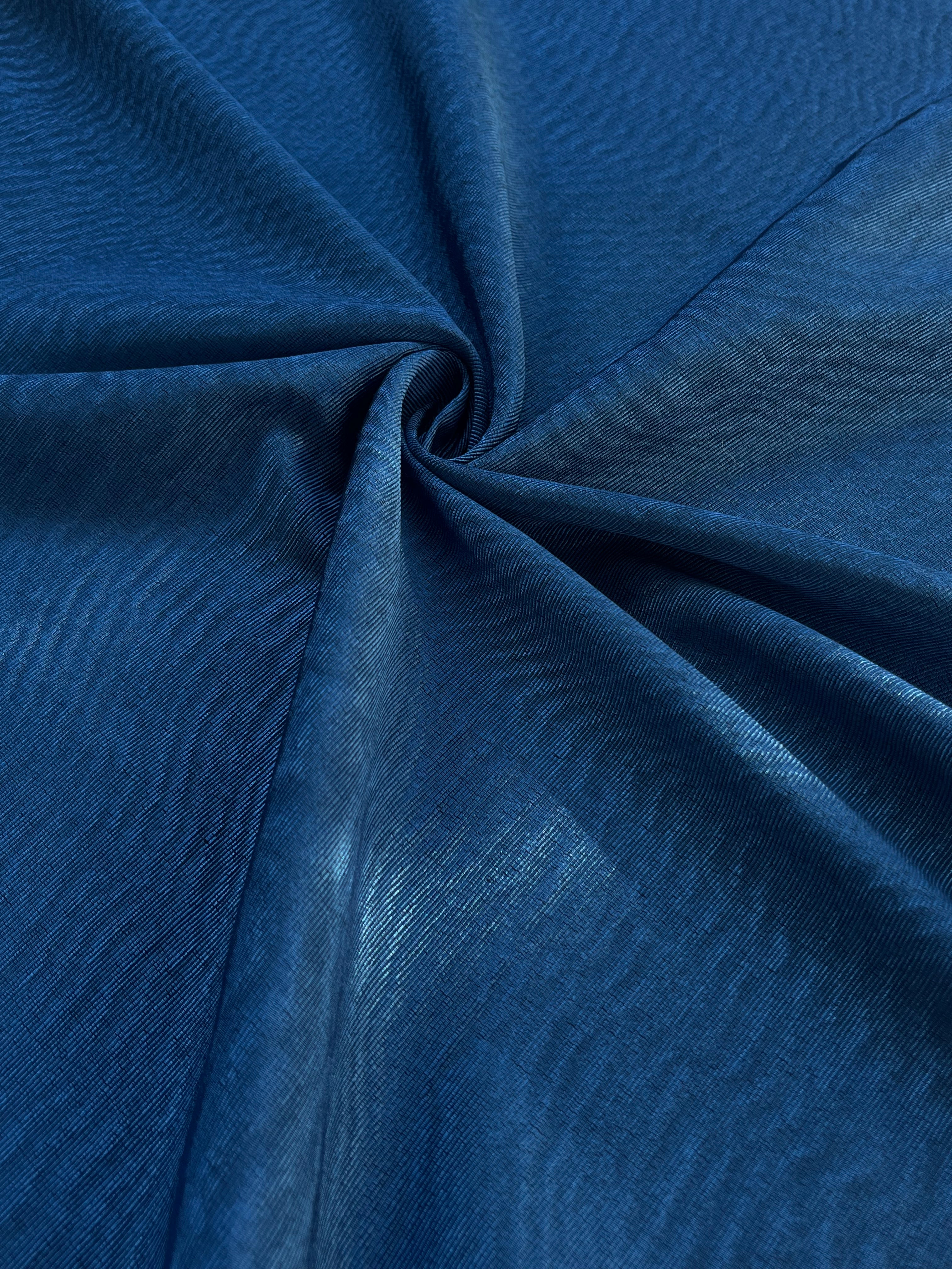 Blue Luxurious Silk Upholstery For Ottoman Headboard, Home Textile Interior Fabrics  /50 cm width