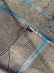 Rembourrage luxueux en soie à rayures vertes Ikat pour tête de lit ottoman, tissus d'intérieur pour textiles de maison : housses d'oreiller, motifs inspirés du kimono, motifs en filigrane.