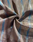 Rembourrage luxueux en soie à rayures vertes Ikat pour tête de lit ottoman, tissus d'intérieur pour textiles de maison : housses d'oreiller, motifs inspirés du kimono, motifs en filigrane.