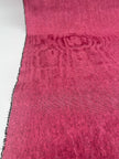 Rembourrage luxueux en soie rose pour tête de lit ottoman, tissus d'intérieur pour textiles de maison : housses d'oreiller, motifs inspirés du kimono, motifs en filigrane.