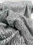 Tissu en lin gris bleuté par cour, tissu en coton biologique, tissus naturels semi-transparents texturés à la main.