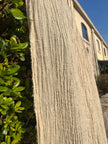 Neutral Stretchy Crinkle Linen Fabric, Textured Surface.