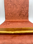 Copper Colour Silk Fabric, Moire Silk Fabric, Silk By The Yard. Watermark Pattern.