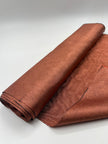 Copper Colour Silk Fabric, Moire Silk Fabric, Silk By The Yard. Watermark Pattern.