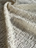 Stretchy Crinkle Cotton Fabric, Textured Surface, Black & Natural White & Butter Yellow