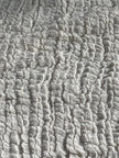 Stretchy Crinkle Cotton Fabric, Textured Surface, Black & Natural White & Butter Yellow