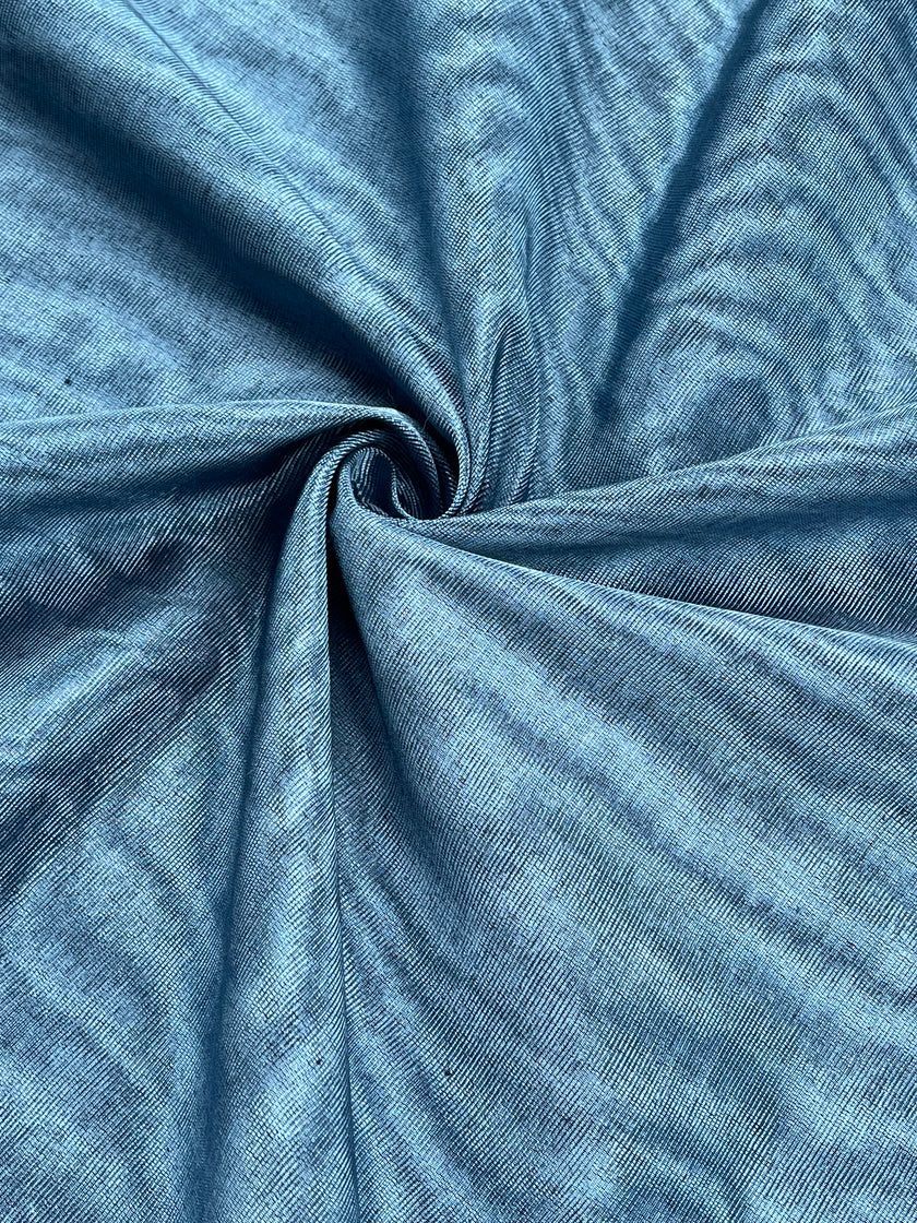 Blue Silk Home Textile Interior Fabrics Watermark Patterns.