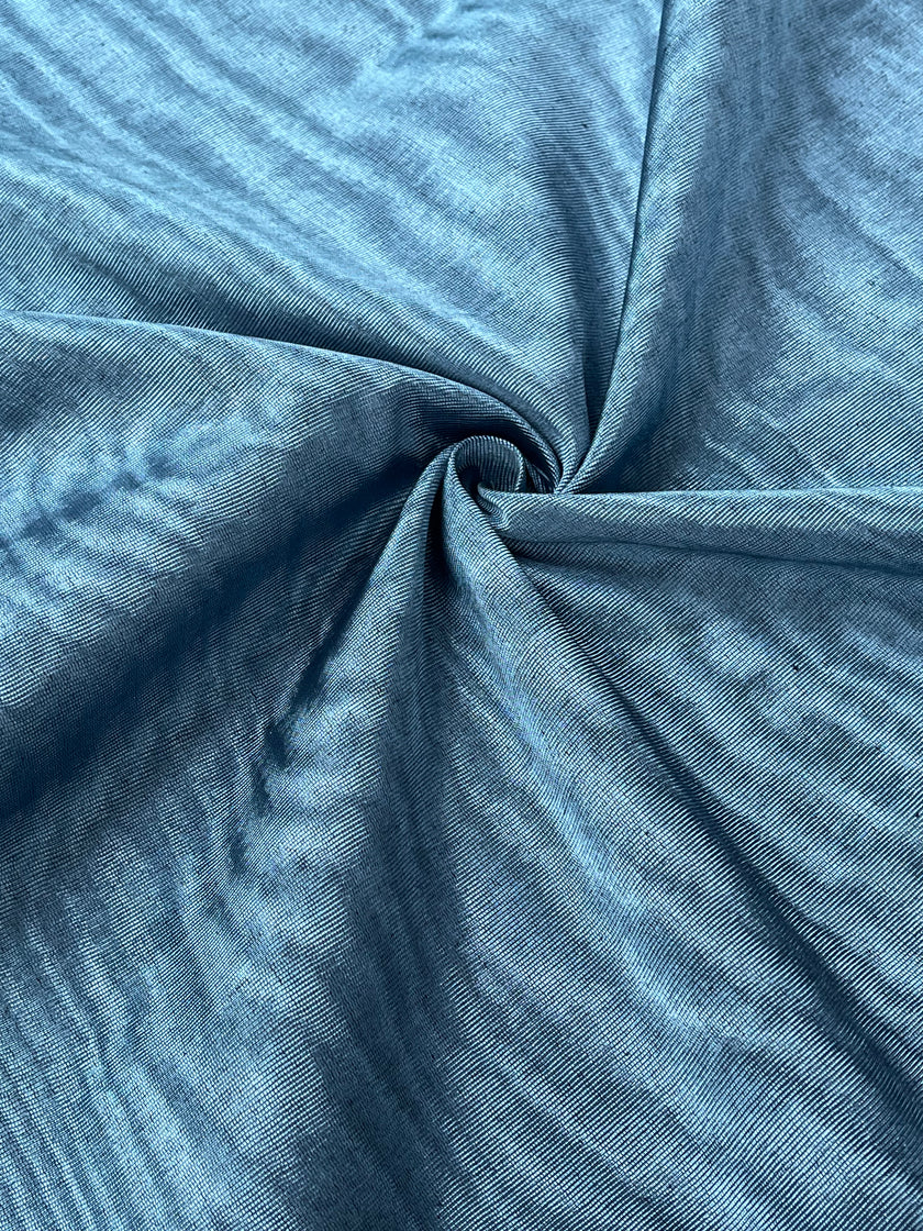 Blue Silk Home Textile Interior Fabrics Watermark Patterns.