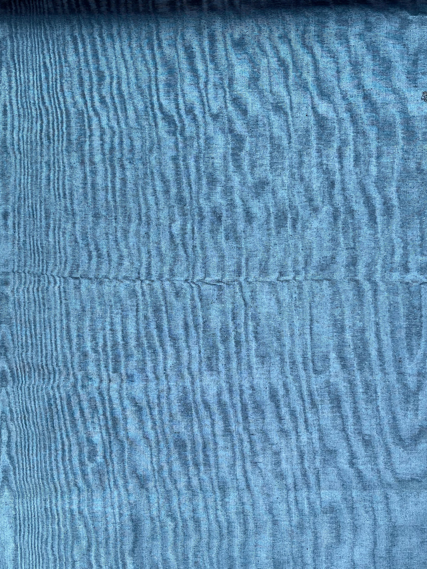 Blue Silk Home Textile Interior Fabrics Watermark Patterns.