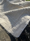 Thick Double-Face Ribbed Organic Cotton Fabric – Undyed Natural.
