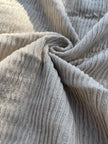 Thick Double-Face Ribbed Organic Cotton Fabric – Undyed Natural.