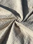 Thick Double-Face Ribbed Organic Cotton Fabric – Undyed Natural.