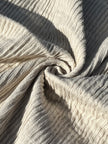 Thick Double-Face Ribbed Organic Cotton Fabric – Undyed Natural.