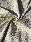 Thick Double-Face Ribbed Organic Cotton Fabric – Undyed Natural.
