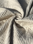 Thick Double-Face Ribbed Organic Cotton Fabric – Undyed Natural.