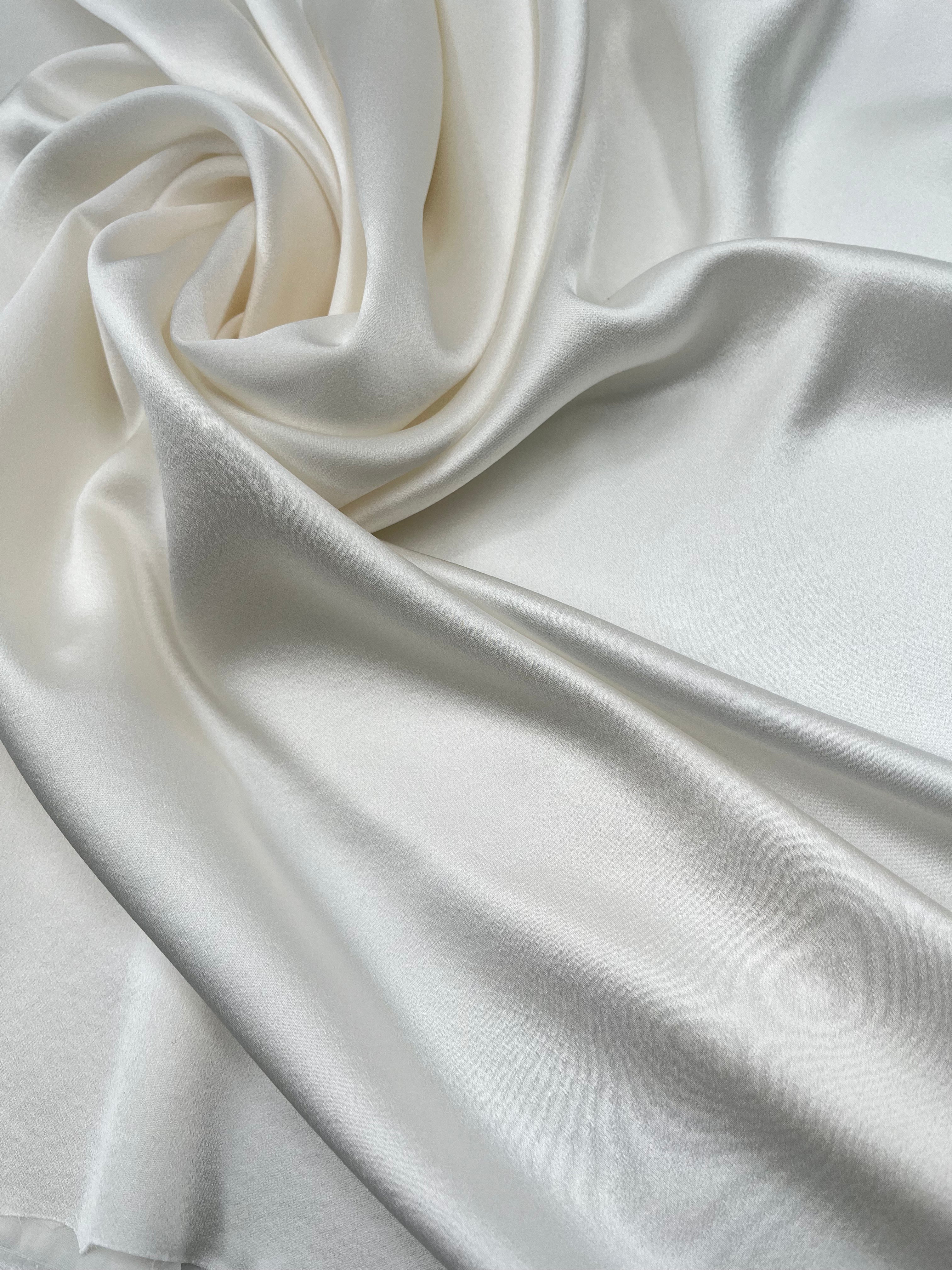 Bridal White Satin Pure Silk, Silk By The Yard.