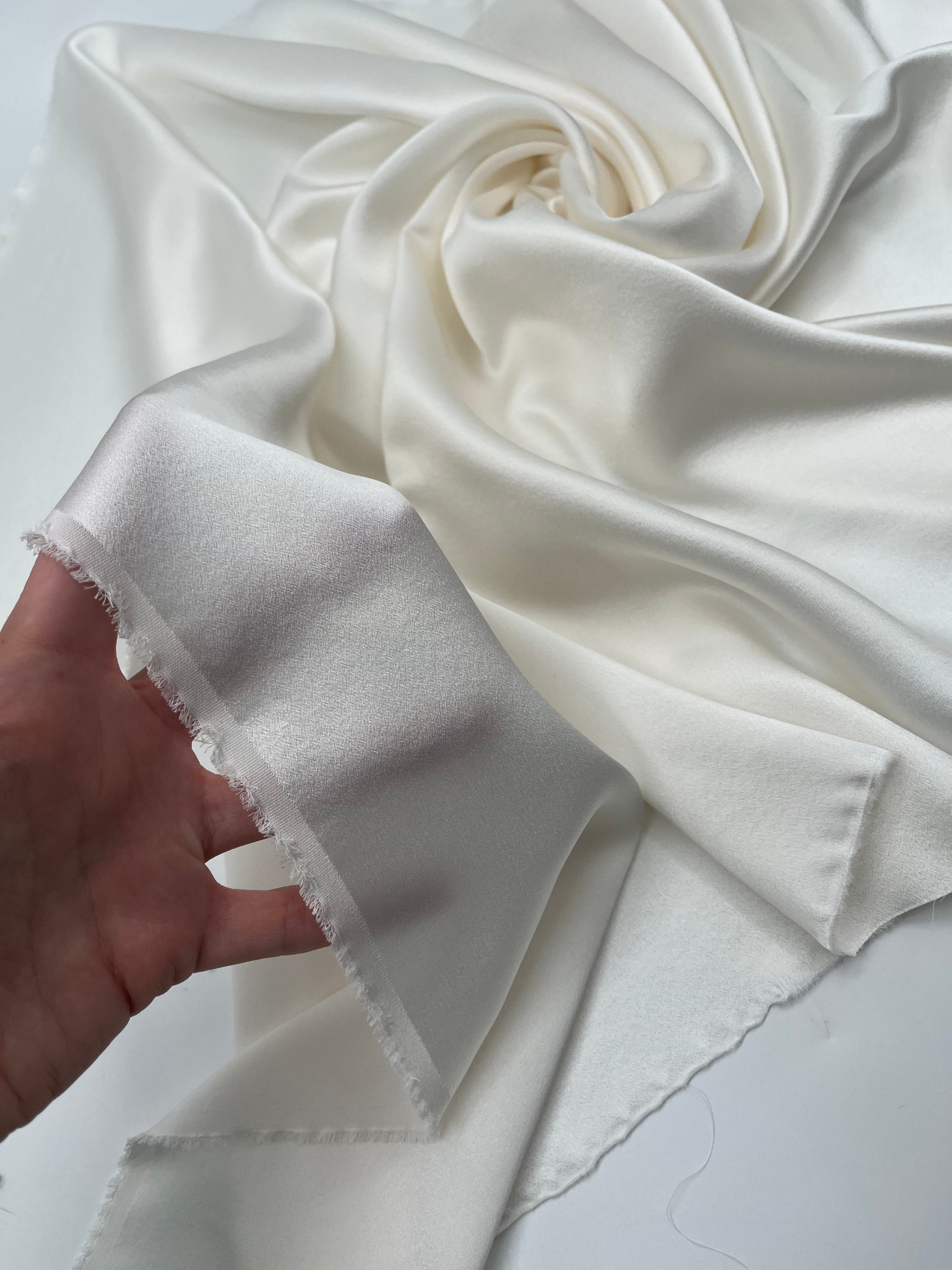 Bridal White Satin Pure Silk, Silk By The Yard.