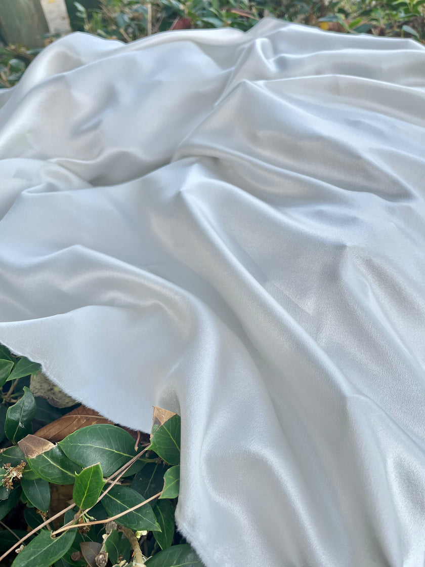Bridal White Satin Pure Silk, Silk By The Yard.